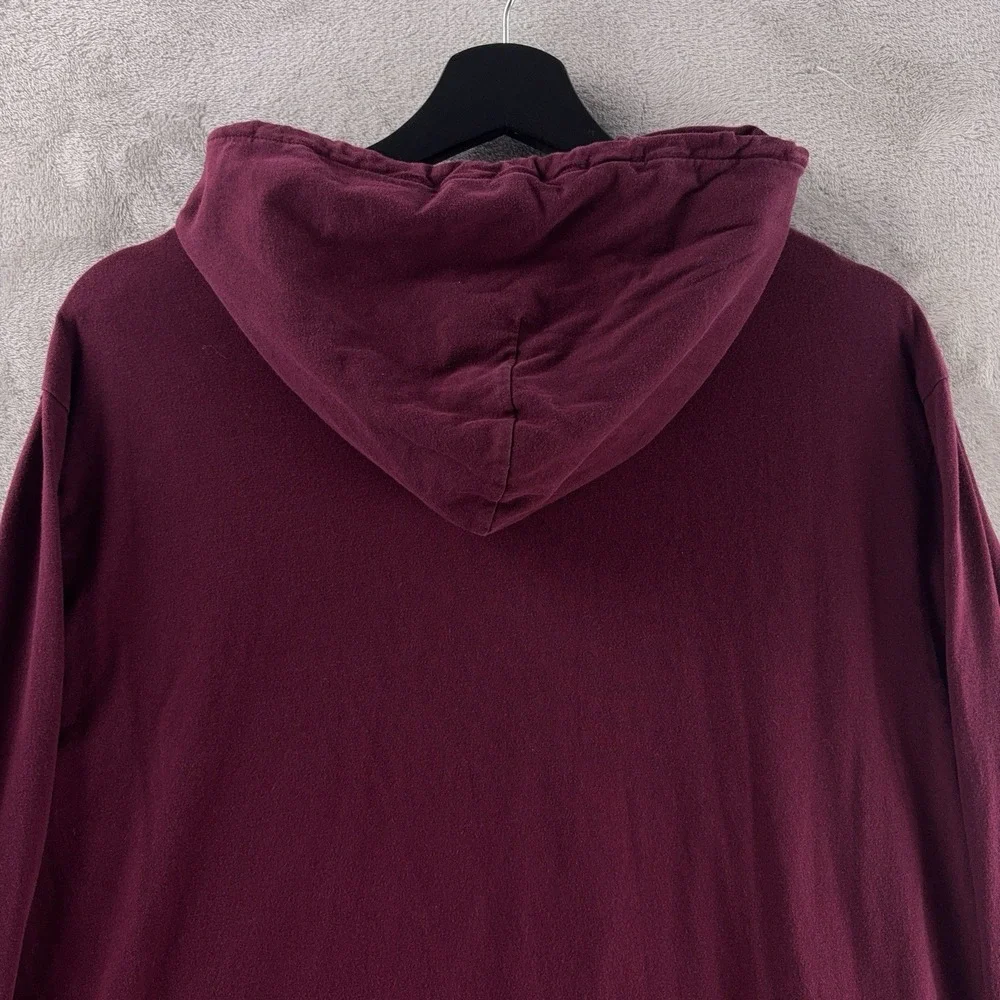 Polo Ralph Lauren Hooded Jersey T Shirt Mens Size Large Burgundy Casual Preppy‎